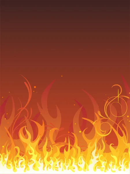 Fire - vlammen — Stockvector