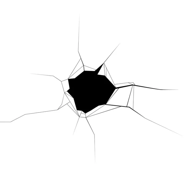 Bullet hole — Stock Vector
