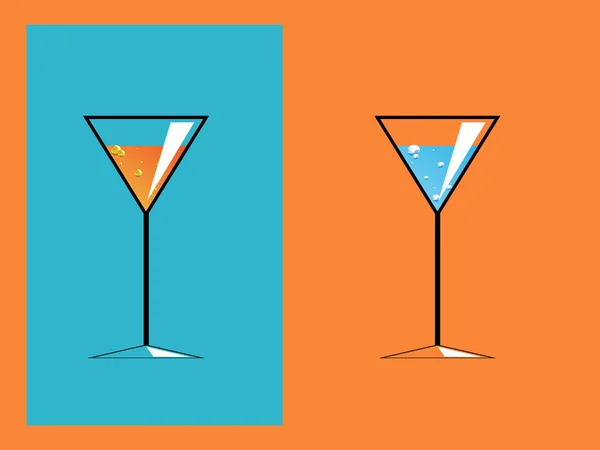Deux verres. — Image vectorielle