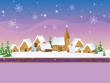 Christmas town clipart