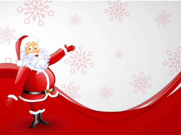Santa Claus - tarjeta de Navidad — Vector de stock