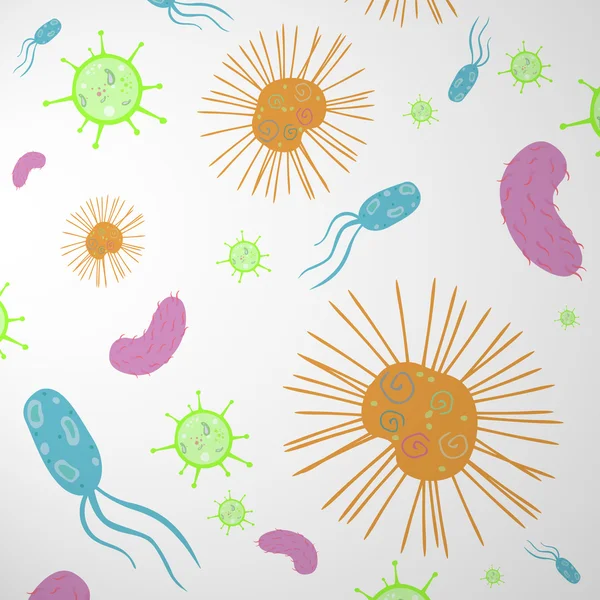 Bakteri dizi — Stok Vektör