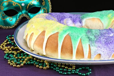 Kings Cake for Mardi Gras clipart