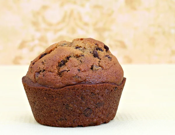 Muffin aux pépites de chocolat à la citrouille Macro — Photo