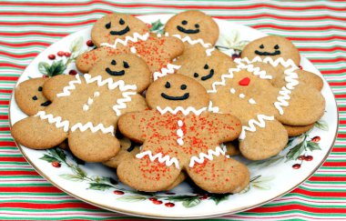 gingerbread çerezleri Noel bir yere