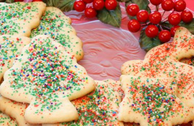 Santa Plate of Christmas Cookies clipart