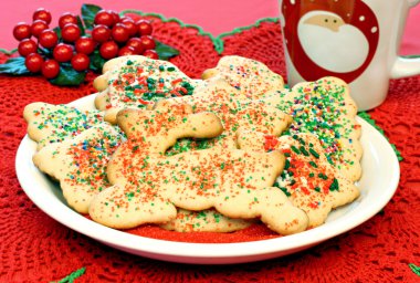 Christmas Sugar Cookies and Santa Mug clipart