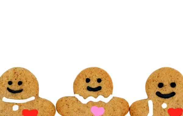 Onderste rand van peperkoek mannen cookies — Stockfoto