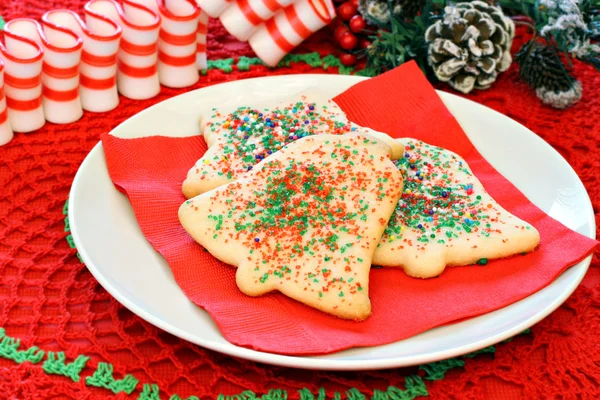 Sugar Cookies and Ribbon Candy — Stock Photo, Image