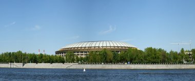 Panoramic views of the Olympic Stadium Luzhniki, Moscow, Russia clipart