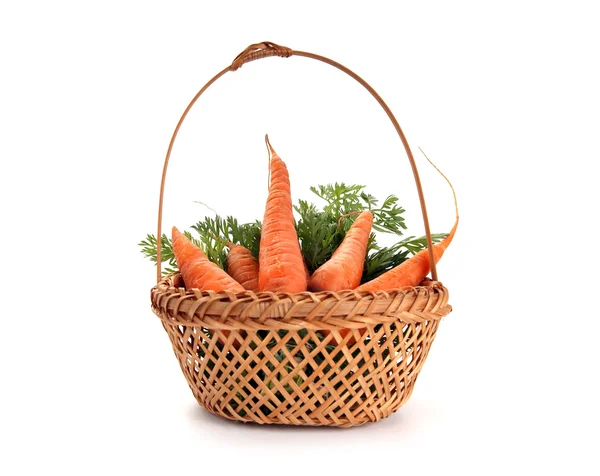 Fresh carrots on white background — Stock Photo, Image