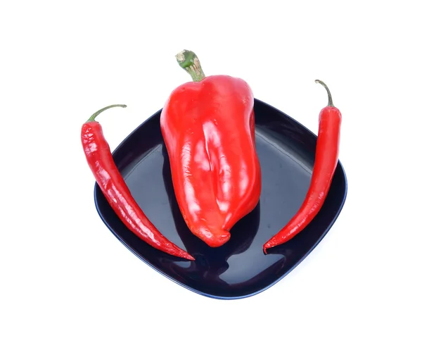 Verse rode hete peper op een witte — Stockfoto