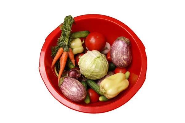Friss zöldségek fehér alapon — Stock Fotó