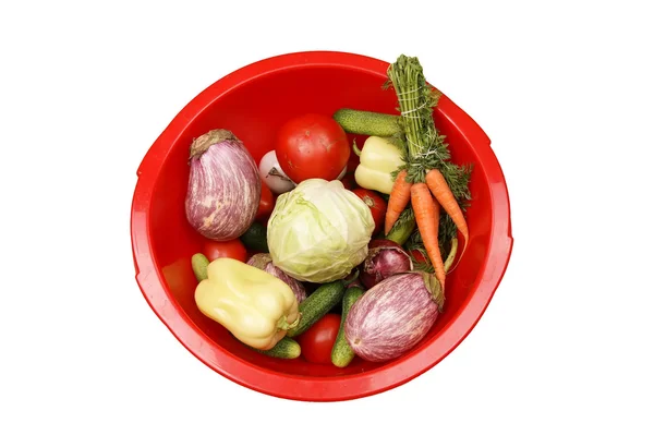 Νωπά λαχανικά σε λευκό φόντο — Φωτογραφία Αρχείου