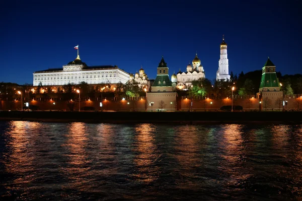 Russia, Mosca. Vista notturna del Cremlino — Foto Stock