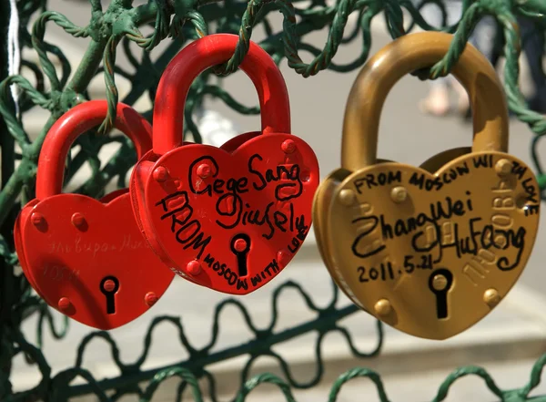 Padlocks in the shape of a heart — Stock Photo, Image