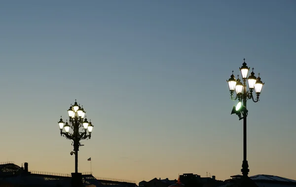 Вулиці світло поблизу Христа Спасителя собору, Москва, Росія — стокове фото