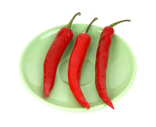 Świeża czerwona papryka na białym — Zdjęcie stockowe