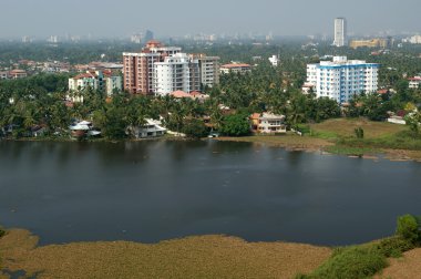 Şehir, cochin (kochi), kerala, Güney Hindistan genel görünümü