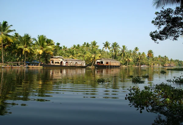 Maison bateau dans le Kerala (Inde) Backwaters — Photo