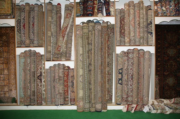 Negozio di tappeti, Kerala, India meridionale — Foto Stock