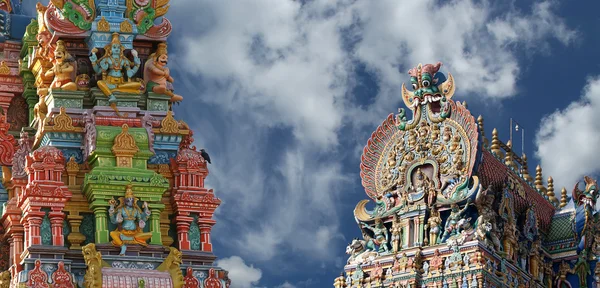 Meenakshi hindoe tempel in madurai, tamil nadu, Zuid-india — Stockfoto