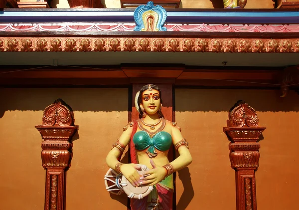 Traditional statues of gods and goddesses in the Hindu temple — Stock Photo, Image