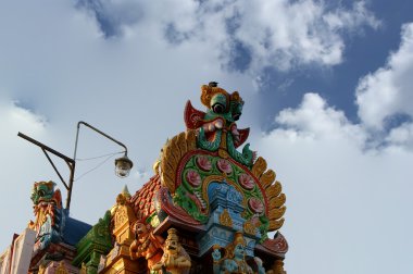 Traditional statues of gods and goddesses in the Hindu temple clipart