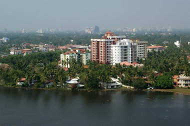 Şehir, cochin (kochi), kerala, Güney Hindistan genel görünümü