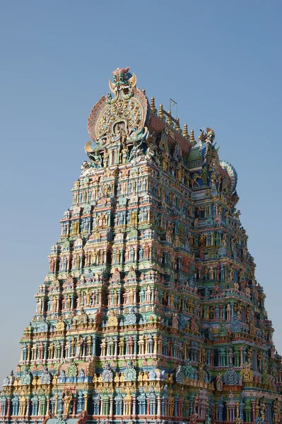 Meenakshi tempio indù a Madurai, India meridionale — Foto Stock