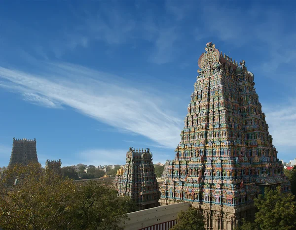 Meenakshi hindu temple in Madurai, South India — Stock Photo, Image