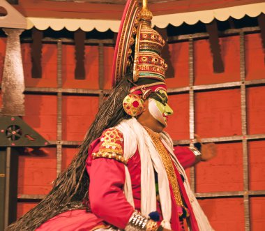 kathakali geleneksel dans aktör. Kochi (cochin), Hindistan