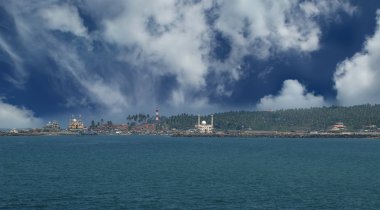 okyanus kıyısı, kovalam, kerala, Güney Hindistan