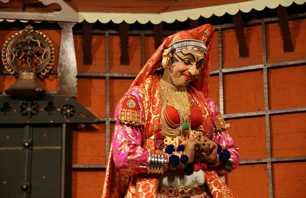 stock image Kathakali tradional dance actor. Kochi (Cochin), India