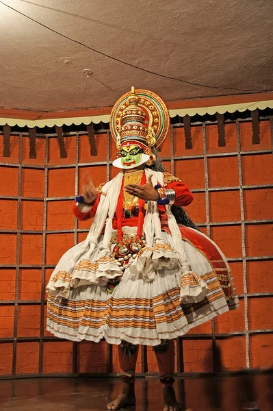Kathakali tradional dance actor. Kochi (Cochin), India — Stock Photo, Image