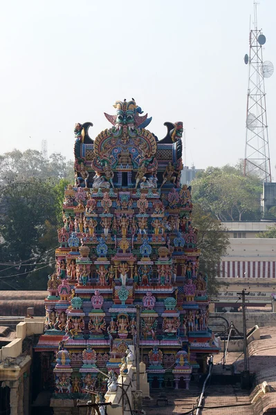 Μίνακσι ινδουιστικό ναό στο Μαντουράι, Νότια Ινδία — Φωτογραφία Αρχείου