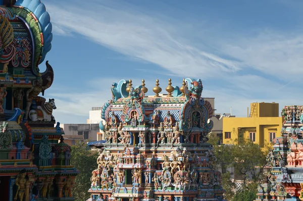 Temple Meenakshi hindou à Madurai, Inde du Sud — Photo
