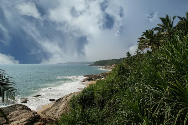 Ocean coast, Kerala, sul da Índia — Fotografia de Stock