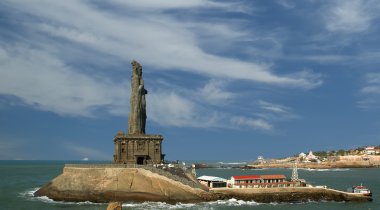 thiruvalluvar heykeli, kanyakumari, tamilnadu, Hindistan.