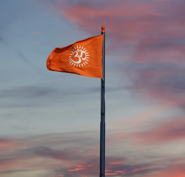 Flaga znak om lub aum — Zdjęcie stockowe