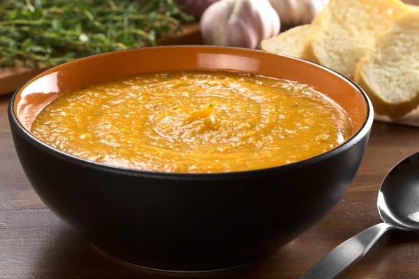 Крем-суп з солодкий картопля — стокове фото