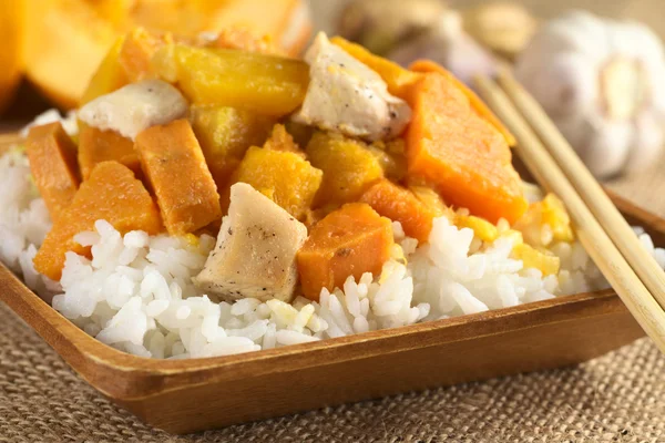 Chicken, Pumpkin and Sweet Potato Curry — Stock Photo, Image