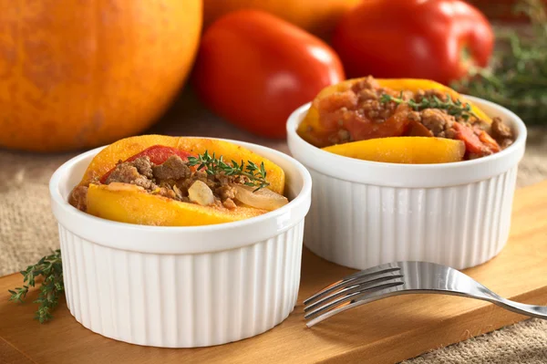 Pumpkin, Tomato, Mincemeat Dish — Stock Photo, Image