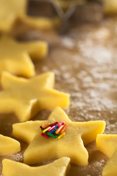Unbaked Star-Shaped Cookie — Stock Photo, Image