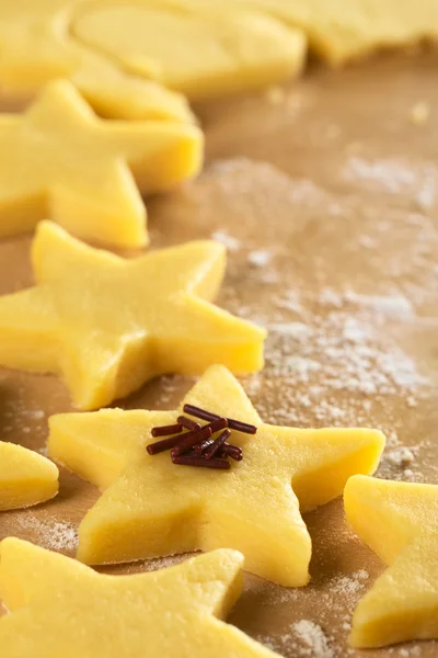 Unbaked Star-Shaped Cookie — Stock Photo, Image