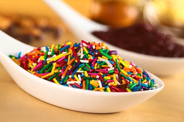 Polvilhas de açúcar coloridas — Fotografia de Stock