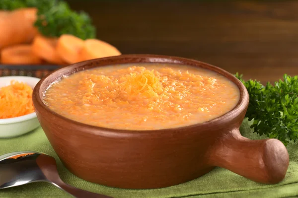 Sopa de crema de zanahoria — Foto de Stock