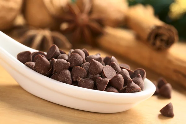 Chocolate Chips — Stock Photo, Image
