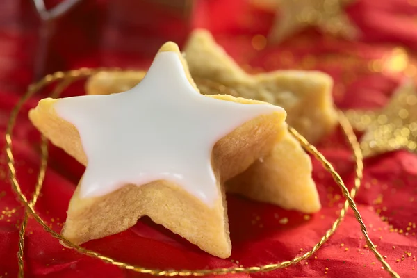 Star Shaped Cookie with Sugar Icing — Stock Photo, Image