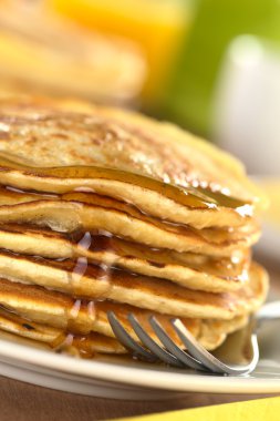 Pancakes with Maple Syrup clipart